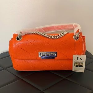 Joseph Katz leather handbag, orange NWT
